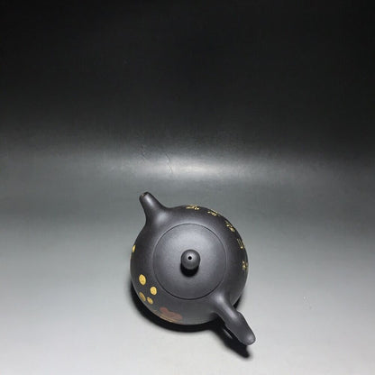 vintage chinese yixing purple clay teapot zisha ceremony carving Collectible art