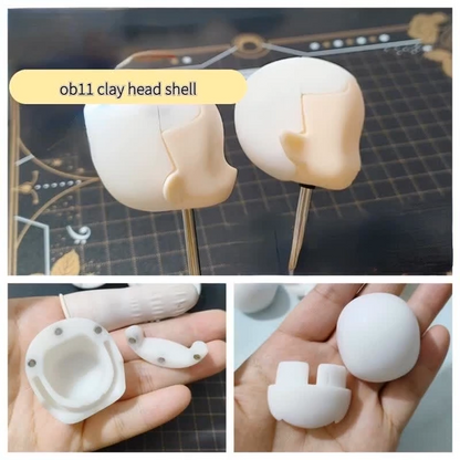 Pottery Clay Tools Resin Empty Shell Dolls Heads Magnetic Suction Insertion Type