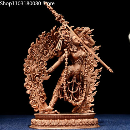 Exquisite Red Copper Carving Vajrayogini Buddha Statue Tibet Buddhism Statue New