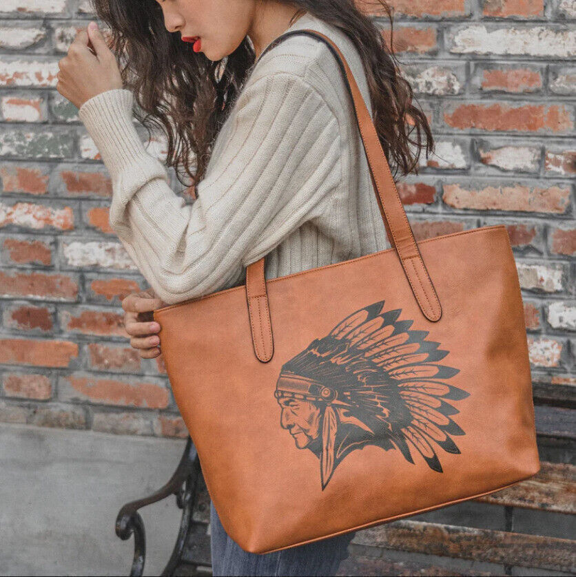 Celela Fashion Women Vintage Indian Print Tote Crossbody Handbag Bags Purse