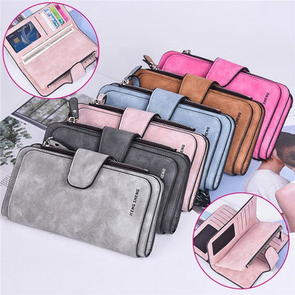Wallets Fashion Wristlet Handbags Long Money Bag Zipper Coin Purse Cards Clutch