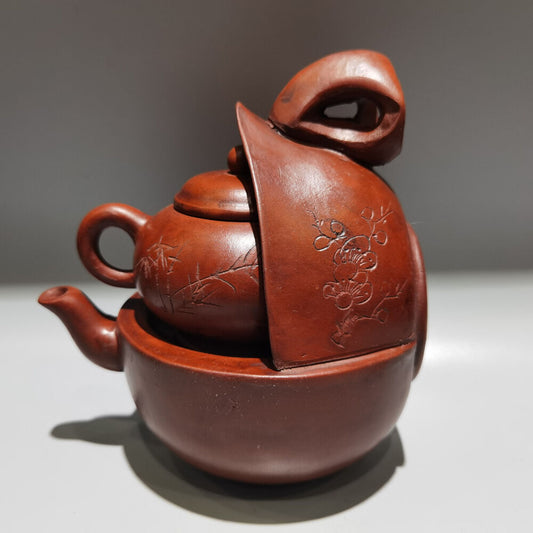 Chinese Yixing Zisha Clay Handmade Exquisite Teapot 品名：壶中壶 低款：顾景舟