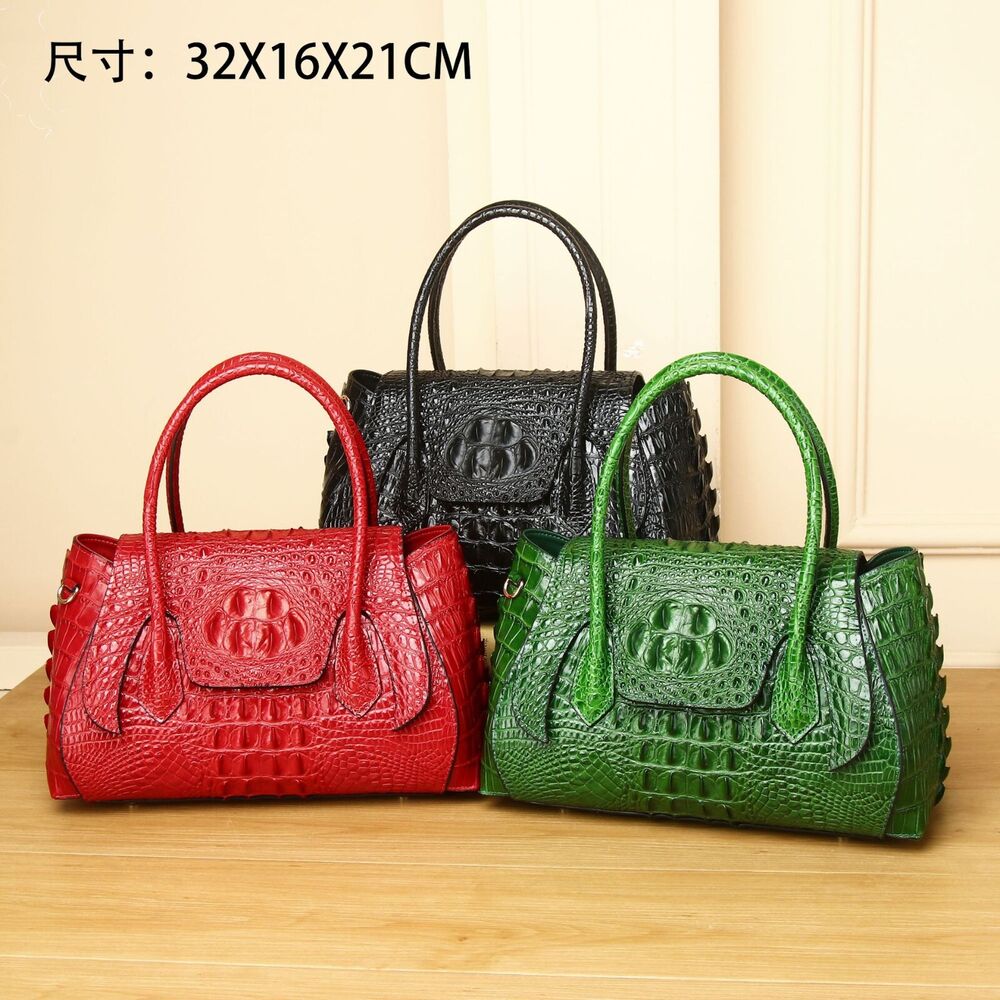 New crocodile pattern handbag, top cow leather wedding bag sling shoulder bag