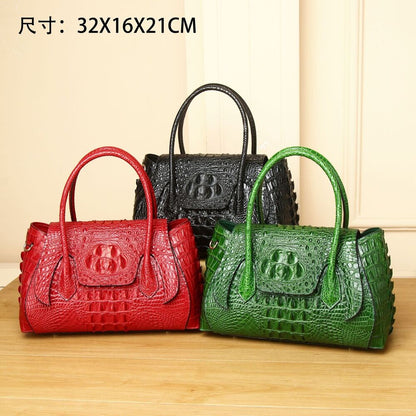 New crocodile pattern handbag, top cow leather wedding bag sling shoulder bag