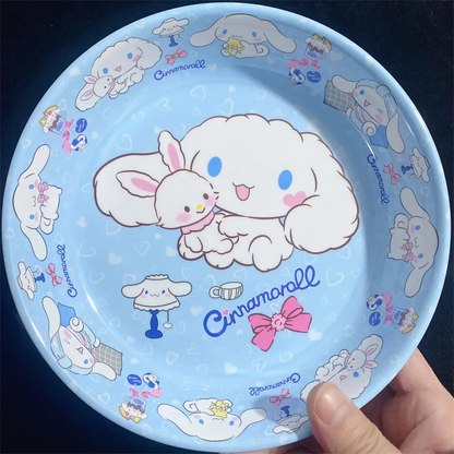 Cute My Melody Hello Kitty Fruit Dishes Bowl Cartoon Food Plate Home Tableware