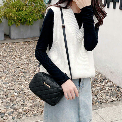 Messenger Bag Women Lingge Embroidery Female Shoulder Bag Ladies Crossbody Bags