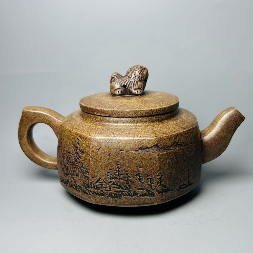 Chinese Yixing Purple Clay Teapot Tea Set Pot Zisha Ceramic Cute Decor Figurine