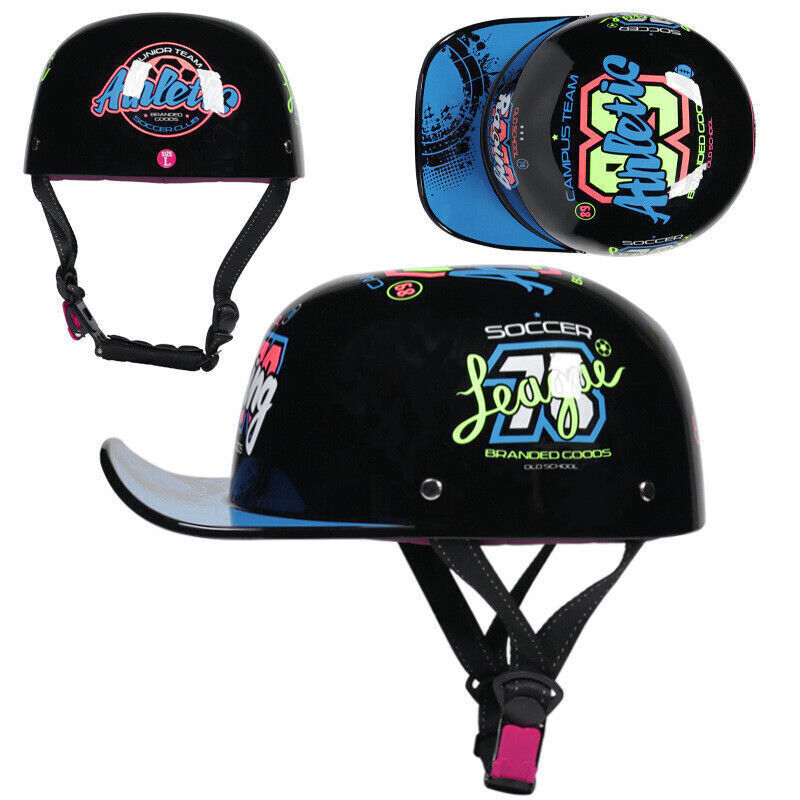 Motorcycle Helmet Baseball Cap Unisex Adults Motorcycle Half Helmet S/M/L/XL