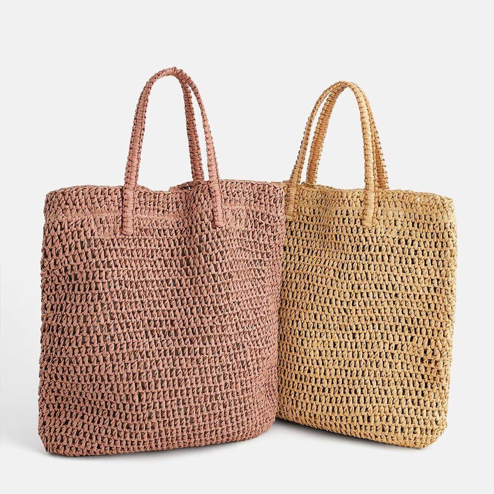 Straw Women Shoulder Bags Woven Handbags Rattan Summer Beach Bag Tote Lady