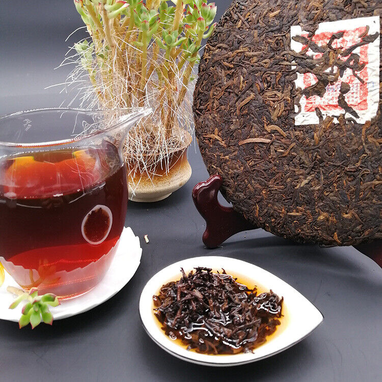 1999 Yunnan Tong Qing Hao Yiwu Mt. Old Tea Puerh Tea Cake Ripe Puer Cooked 357g