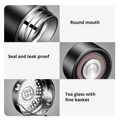 500ml Stainless Steel Creative Smart Thermos Bottle For Temperature Display Mug