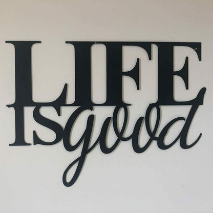 Metal Wall Art - Life Is Good Metal Ornaments Pretty Artwork Wall Stickers
