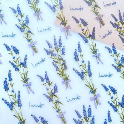 Homemade Soap Packing Paper 100 Sheet Lavender Translucent DIY Wrapper 14.5x21cm