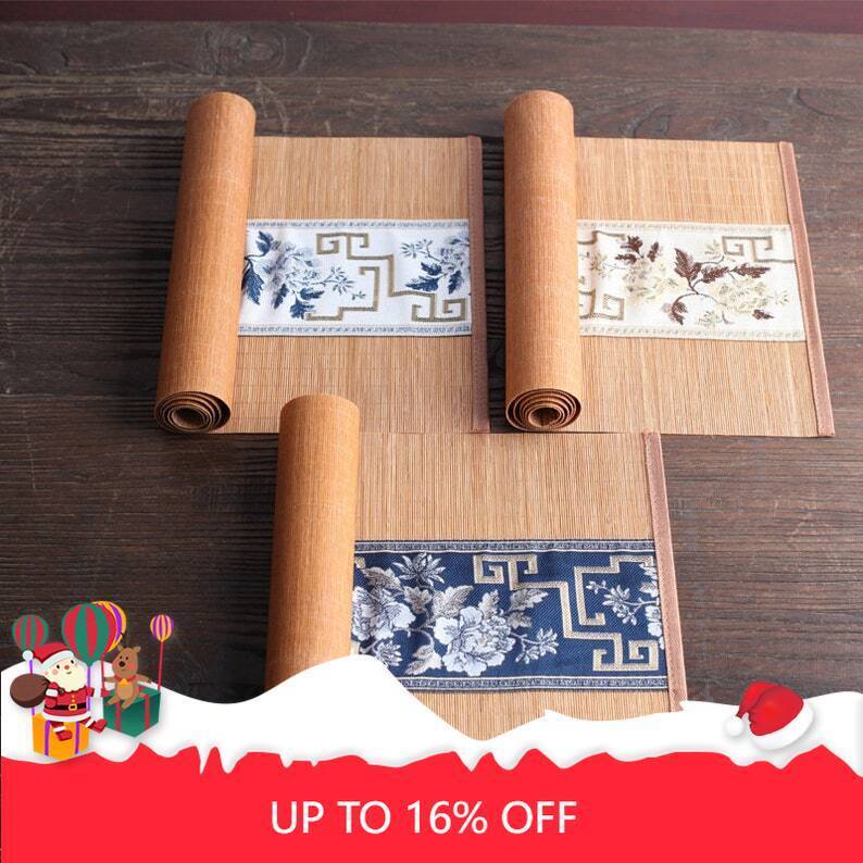 Bamboo Linen Tea Table Mats|Tea Cloth|Tea Runner|Tea Accessories