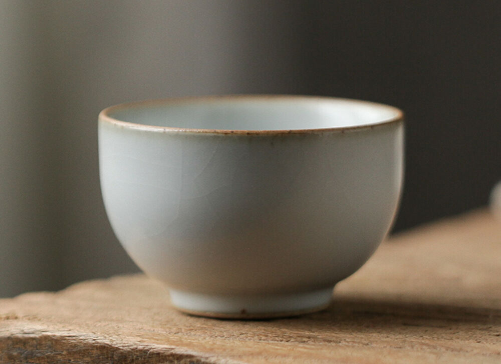 100cc China Song Dynasty Antique master tea cup ruyao cat ceramic cup