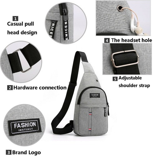 Men Shoulder Bags Packs Sling Bag Crossbody Sport Shoulder Chest Bag