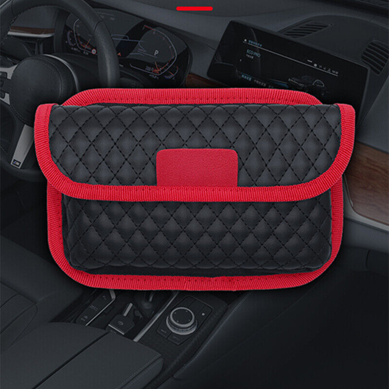 Car Storage Bag PU Leather Pocket Multi-use Seat Organizer Phone Pouch Bags