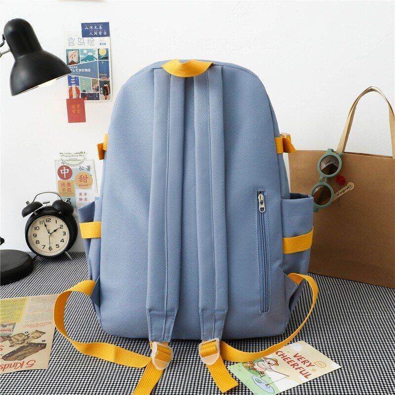 5 In 1 Women Backpack Pockets School Bag Teenage Girls Backpacks Bookbags