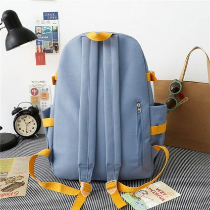 5 In 1 Women Backpack Pockets School Bag Teenage Girls Backpacks Bookbags