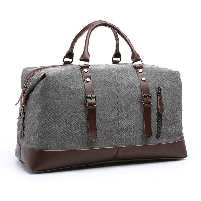 Carry on Luggage Bags Men's Canvas Travel Bags Suitcase Tote Weekend Overnight
