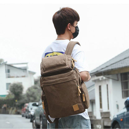 Canvas Travel Backpacks Men Casual Bag Bucket Bags Travel Bags