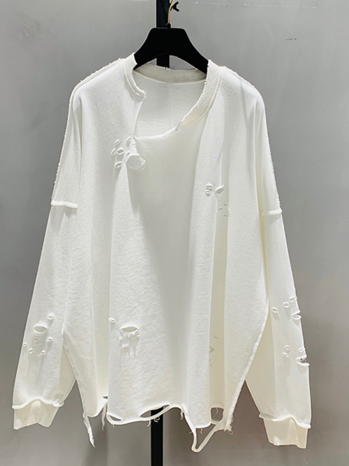 2023 New Fashion Hollow Out Sweatshirt For Women Round Neck Long Sleeve