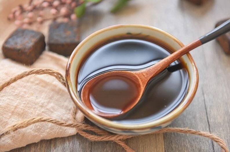 Dried Black Sugar by Hand Herbal Tea Pure Natural Makes A Healthy Tea