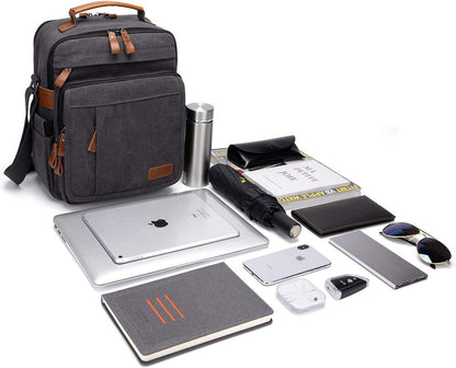 ESTARER Mens Messenger 13.3 inch Laptop Bag, Water-resistant Canvas Computer...