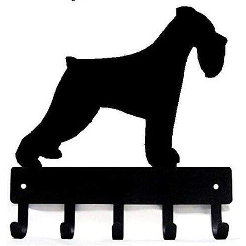 Miniature Schnauzer - Key Rack Wall Mounted Hook Up Key Hanger Artwork Shape