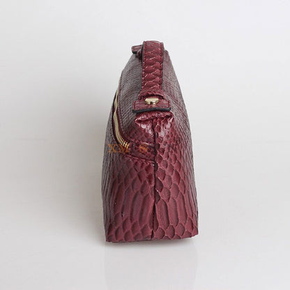 Pattern PU Leather Clutch Bag Women Trendy Make Up Handbag Purse Bag
