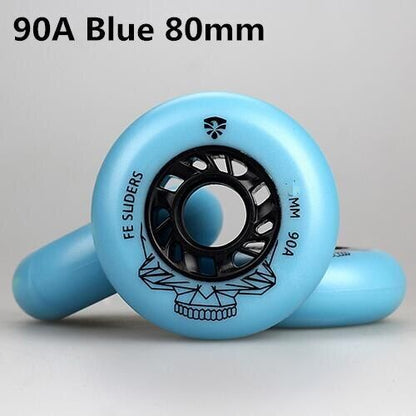8 Pcs Skating Wheels 90A Sliders Inline Skates Slide Pink Red Blue Green 72/76mm