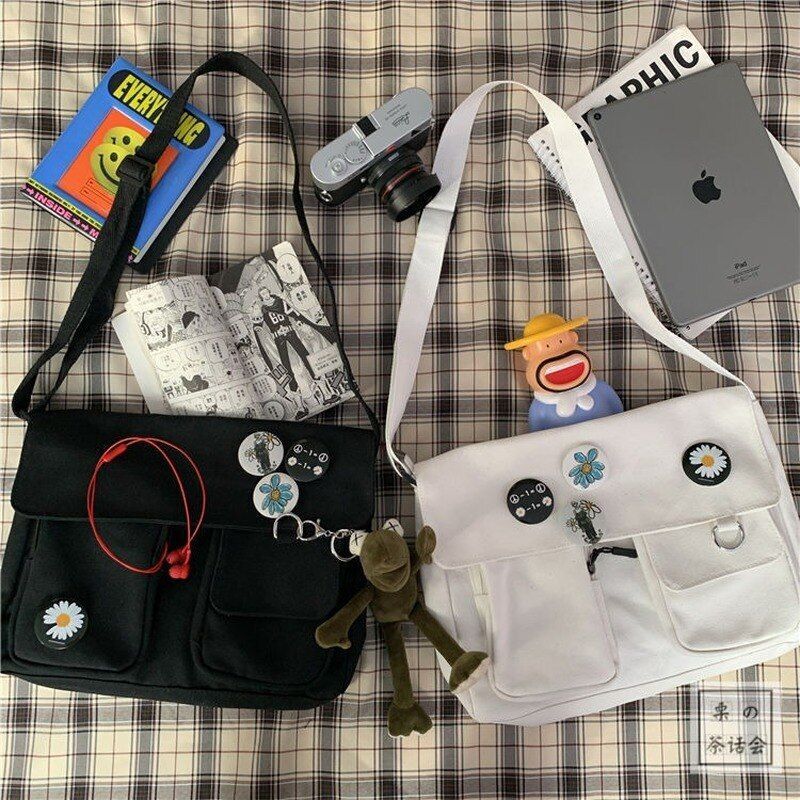 Student Messenger Large Shoulder Bag Multifunctional School Outdoor Traveling