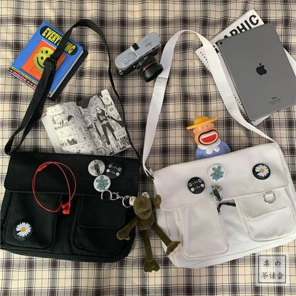Student Messenger Large Shoulder Bag Multifunctional School Outdoor Traveling