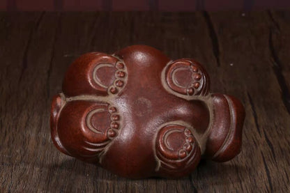 chinese tea pet Hippo statue gift zisha yixing clay lucky Decoration Big mouth