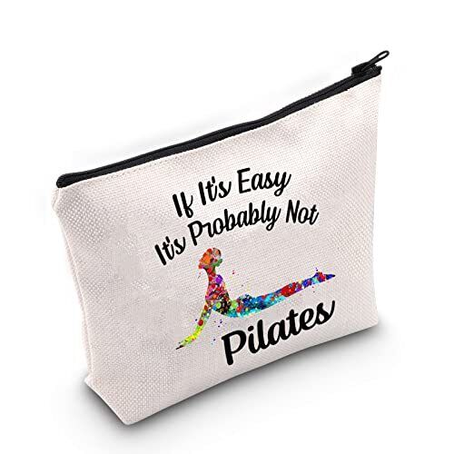 G2TUP Pilates Lover Gift If It's Easy Probably Not White Bag