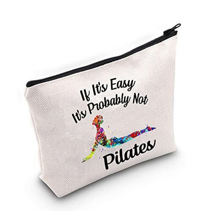 G2TUP Pilates Lover Gift If It's Easy Probably Not White Bag