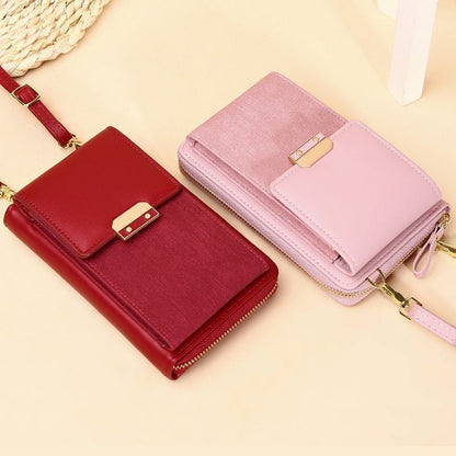 Women's Messenger Bag Mobile Phone Shoulder Wallet Leather Crossbody Coin Purse