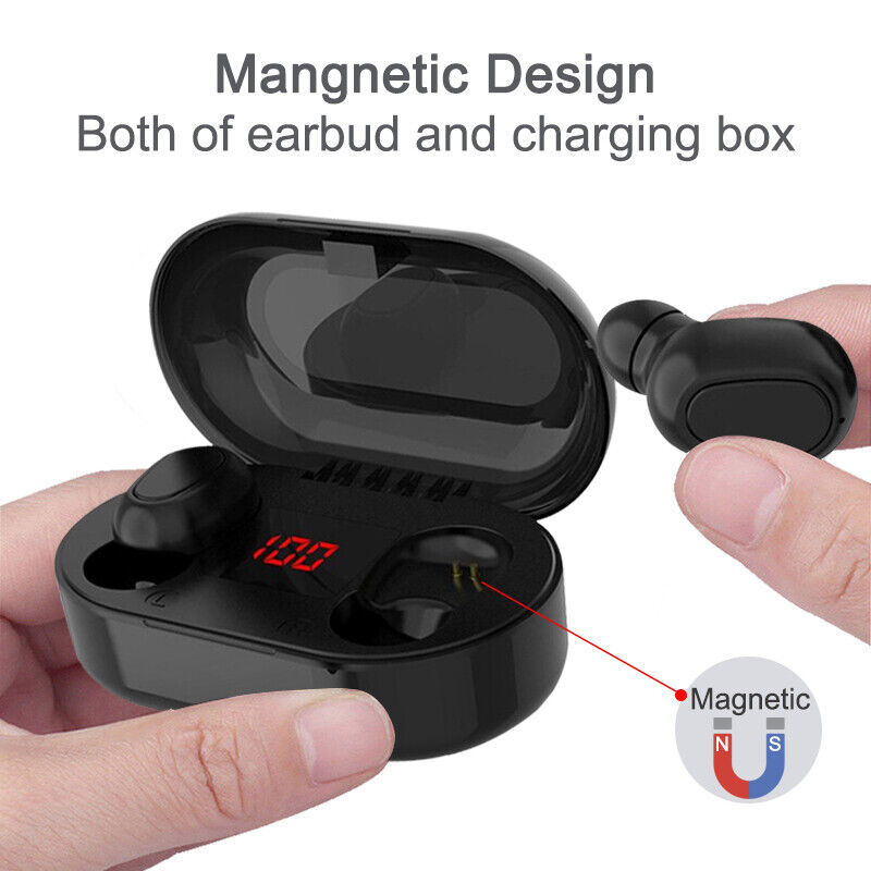 TWS Wireless Mini Earbuds Bluetooth 5.0 Headset Earphones Stereo Dual Headphones