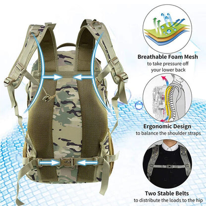 35L Tactical Military Backpack Outdoor Rucksacks Camping Hunting Climbing Bags