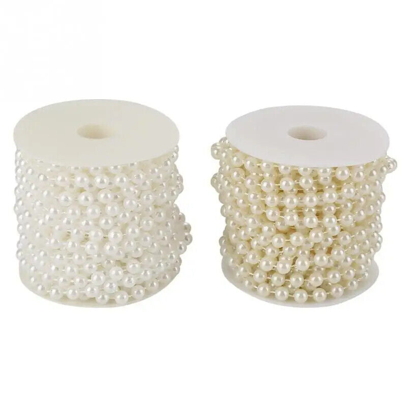 Wedding Beads Decoration 10m Roll ABS Grinding Pearl DIY Wire Garland String 8mm