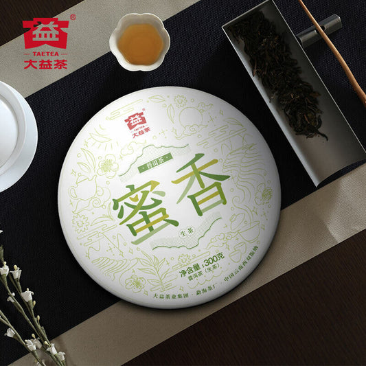 TAETEA 'Nectar' Raw PU'ER Tea Cake Aged Fermented Black Tea Sheng Puerh Tea 300g