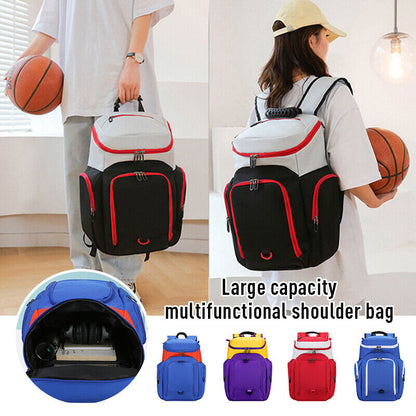 Men Football Basketball Backpack Oxford Unisex Sports Gym Training Shoulder Bag