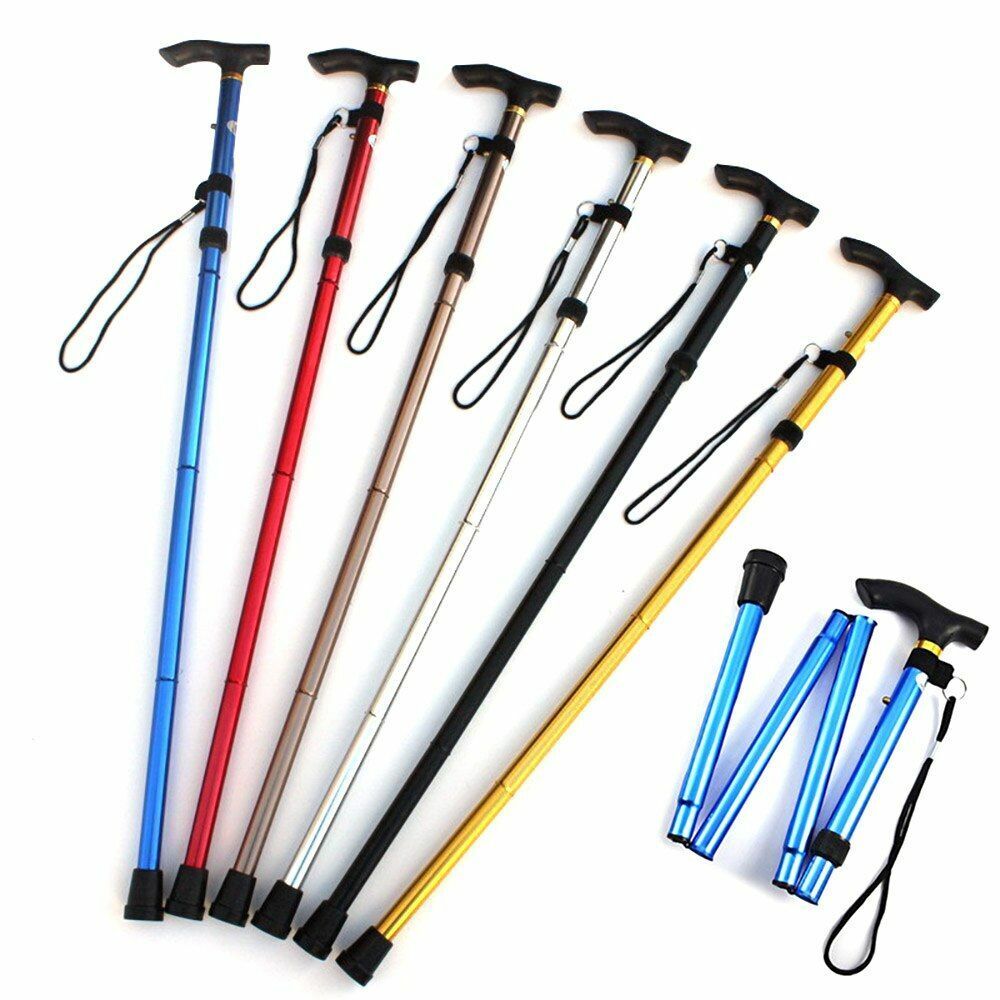 Nordic Walking Stick Telescopic Quick Lock Foldable Trekking Pole Hiking Cane