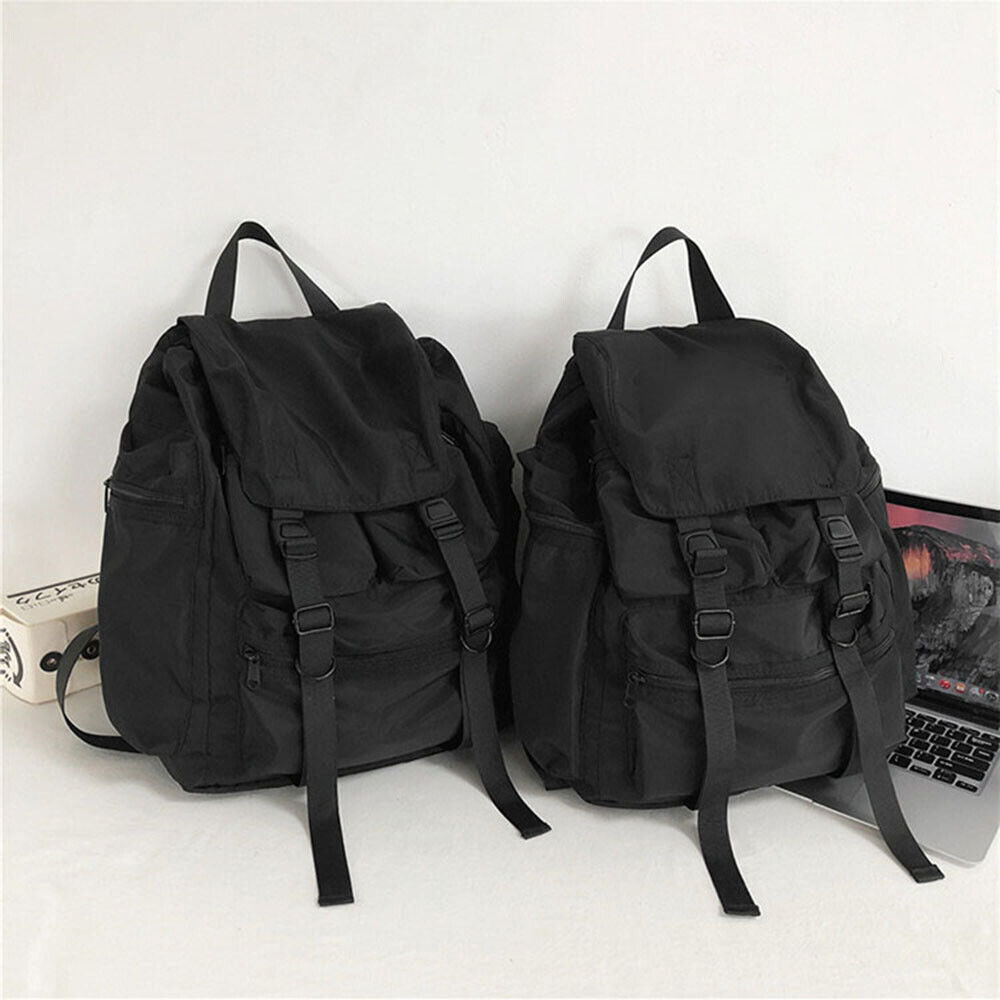 Shoulder Bag Waterproof Nylon Unisex Bag Couple Black Backpacks Harajuku Simple