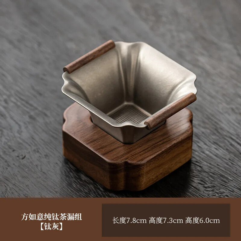 Square tea filter water filter golden tea filter tea set -