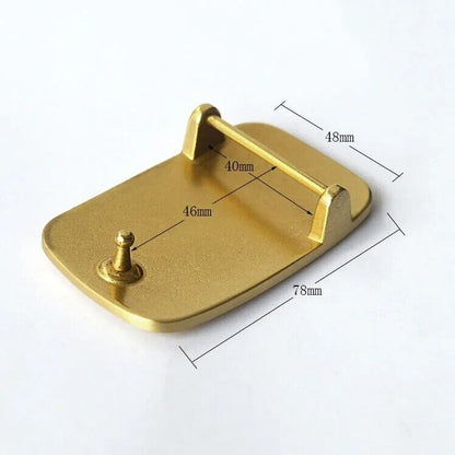 Men's Belt Buckles 38mm Rectangle Solid Brass Blank DIY Leather Crafts Accessory