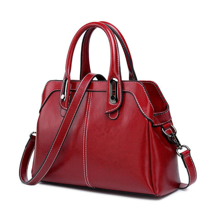 100% Genuine Leather Women's Handbags Sling Shoulder Bag Satchel Tote Bag