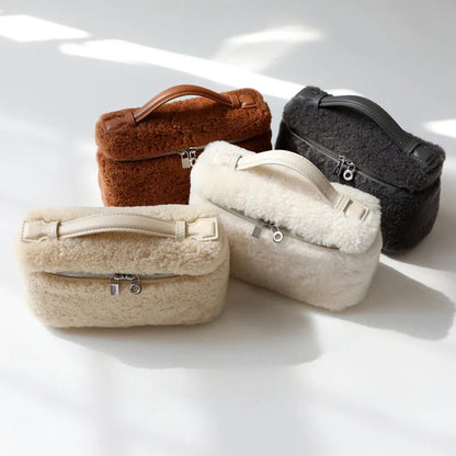 Lunch Box Bags Autumn Winter Lamb Wool Bag High Quality Fashion Mini Handbags