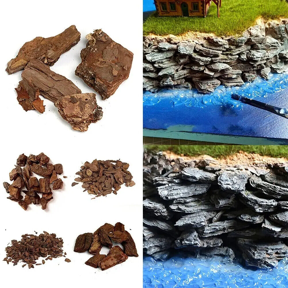 Fairy Garden Accessories 50g Bark Simulation Bench Rock Stones Sand Scene Layout