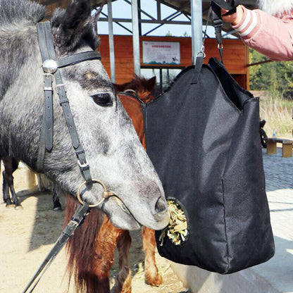 Outdoor Feed Hay Bag Oxford Portable Horse Riding Feeder Bag Equestrian Supplies